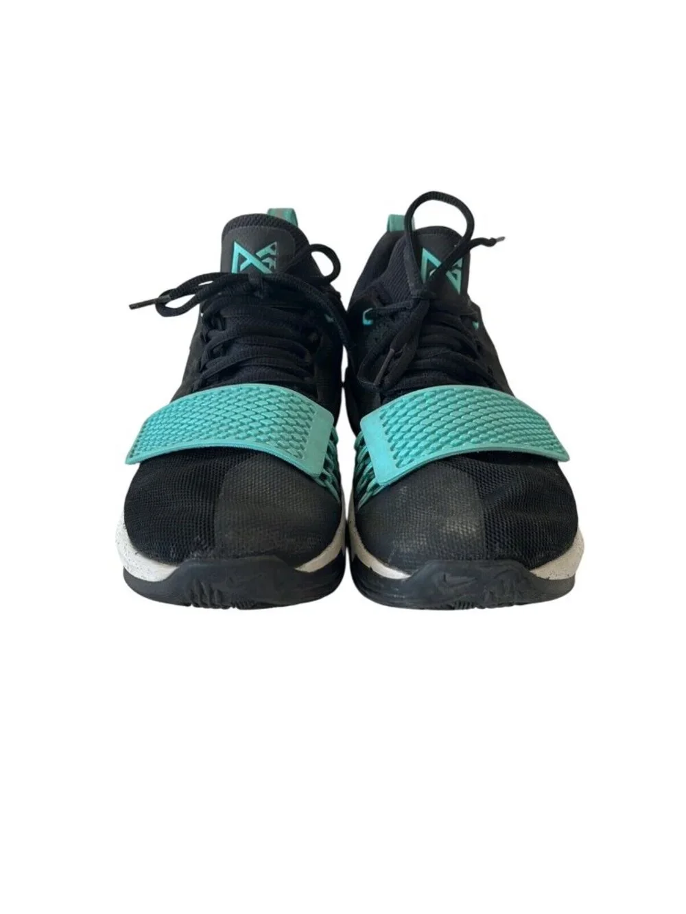 Nike PG 1 Paul George 878627-002 Men's Black Light Aqua Basketball Shoes Size7.5